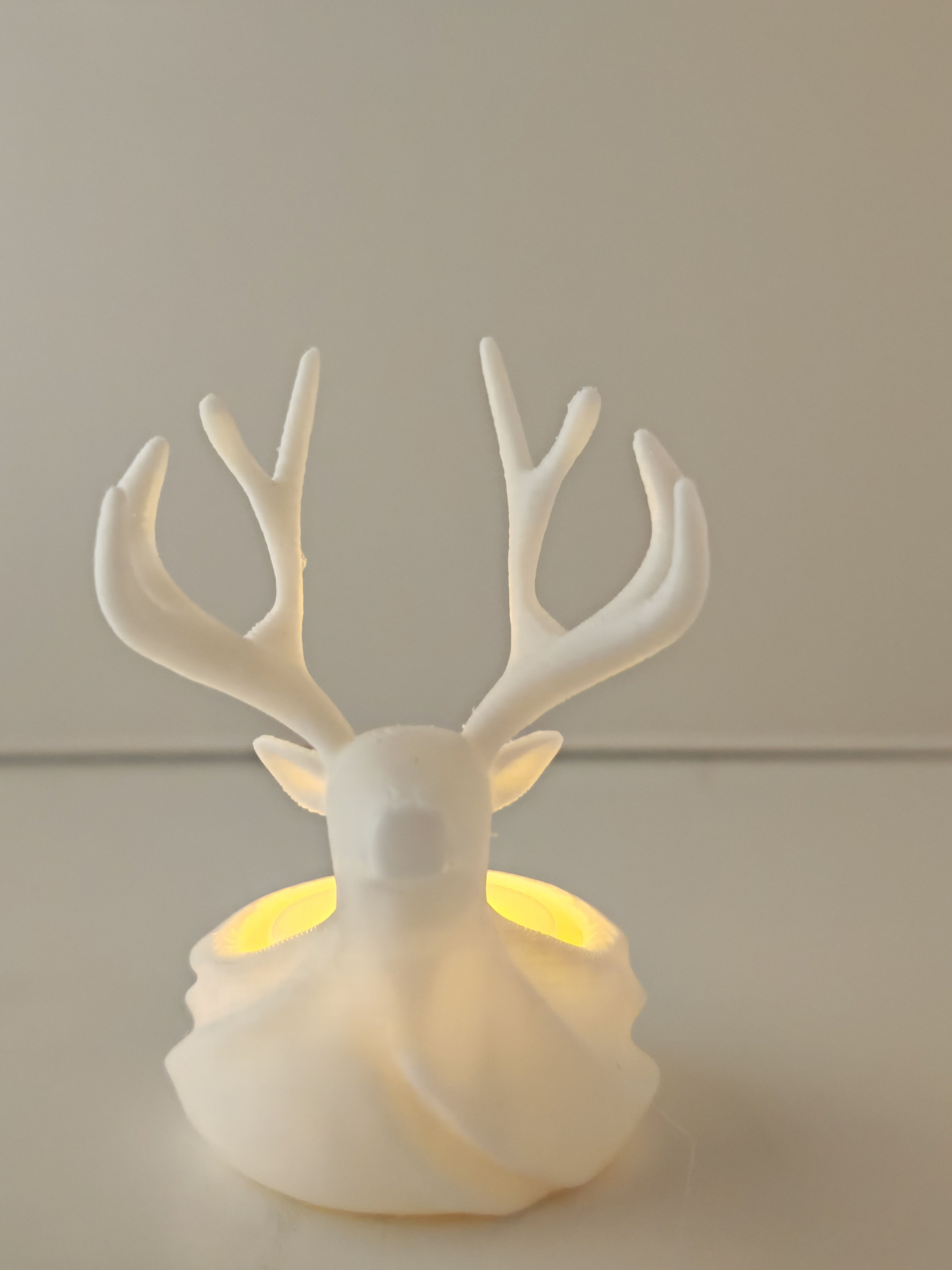 Reindeer Tea Light LED Candle Holder - Christmas Tea Light Nightlight