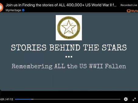Finding All the 400,000+ US WWII Fallen Facebook Live Interview
