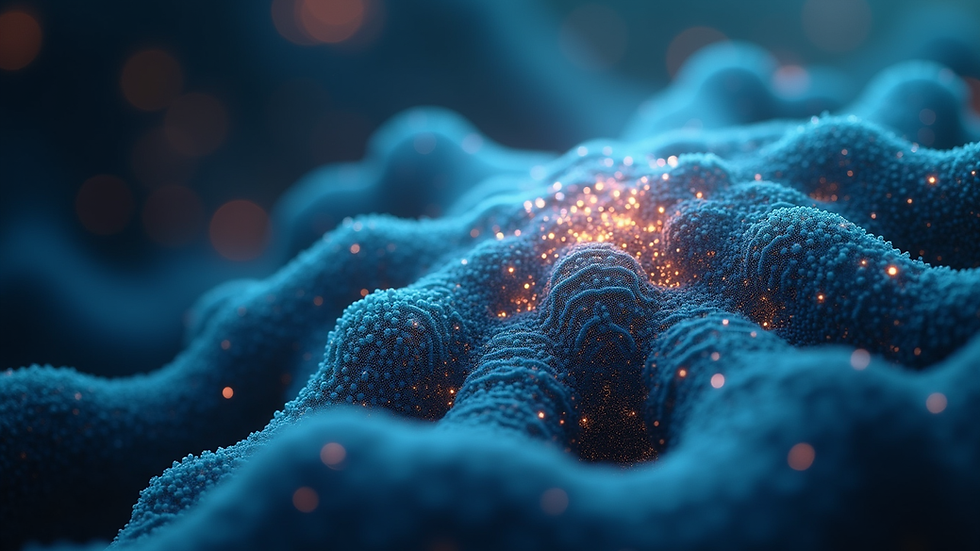 Close-up view of abstract art representing interconnected neural networks