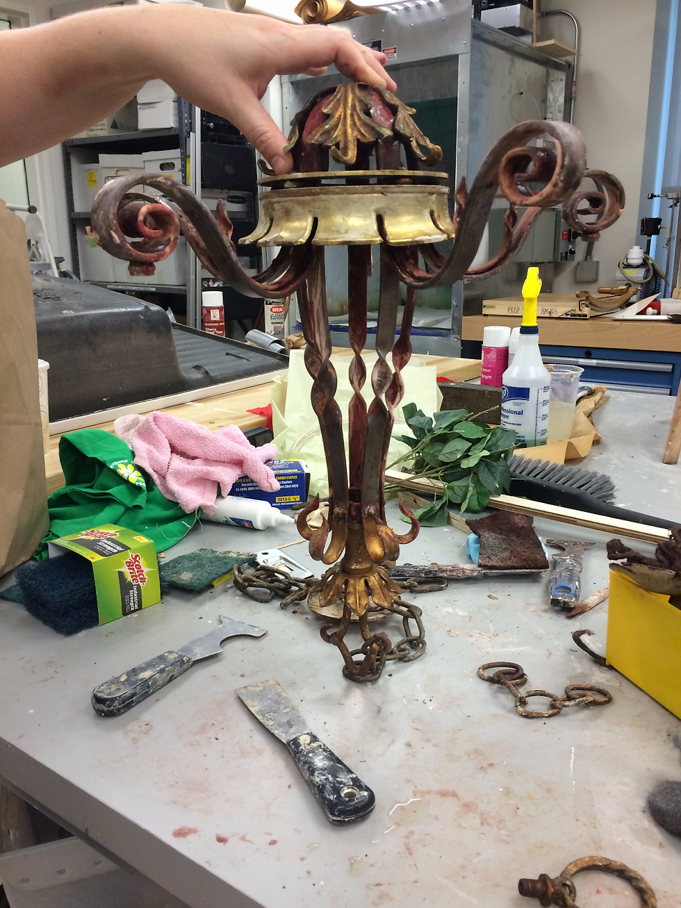 Chandelier before