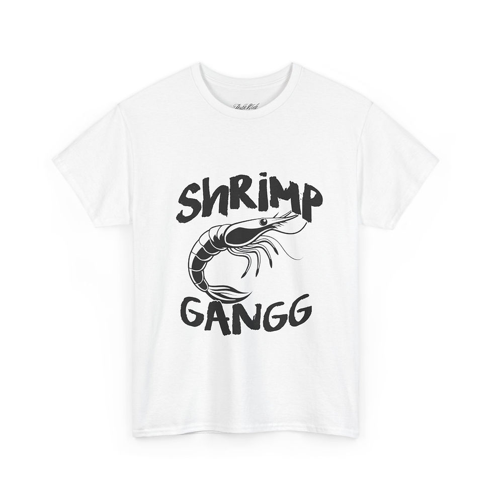 Thumbnail: Shrimp Gangg Tee, Humorous Shirt, Funny, Casual Wear, Summer Party Tee