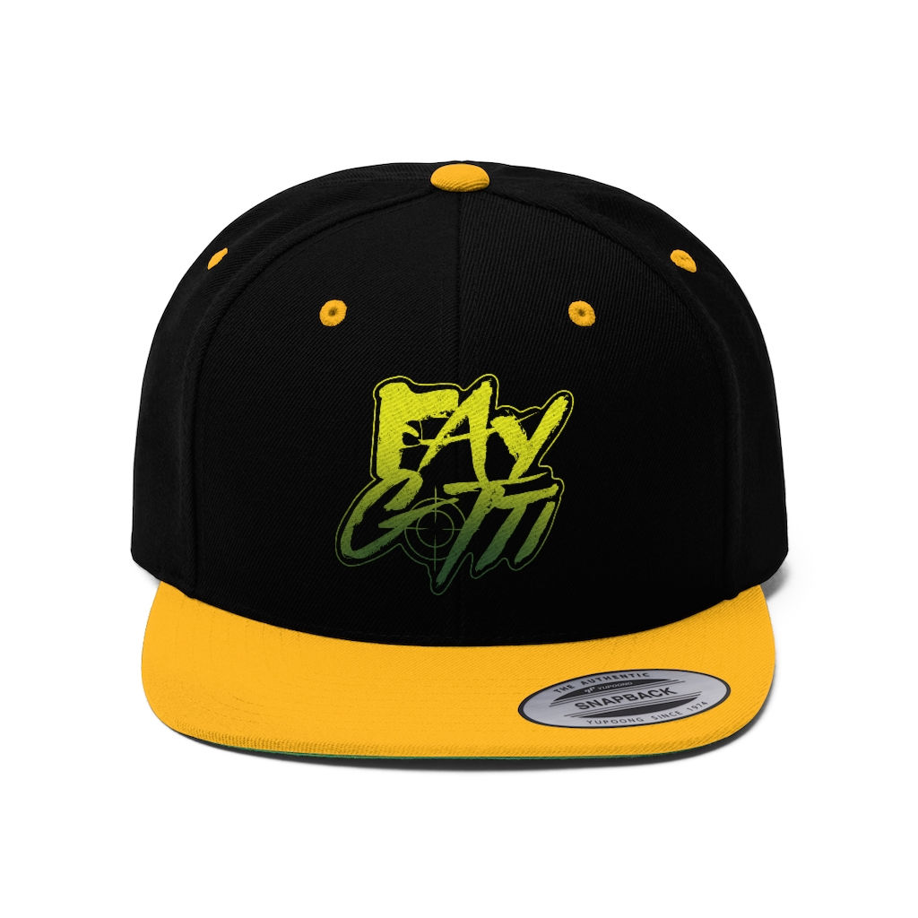 Ray Gotti (BLK/YLWGRN TINT) Unisex Flat Bill Hat