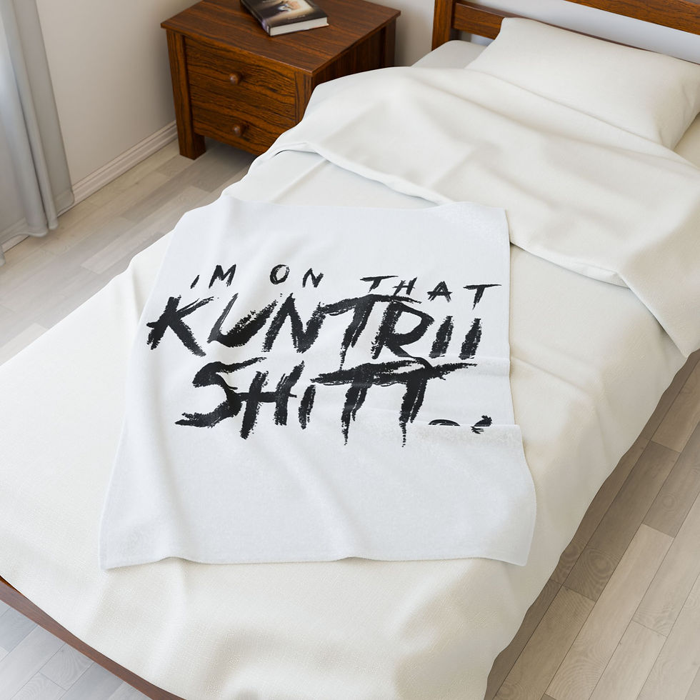 Thumbnail: KUNTRII SHITT Velveteen Plush Blanket - Cozy & Fun Home Decor for Relaxation