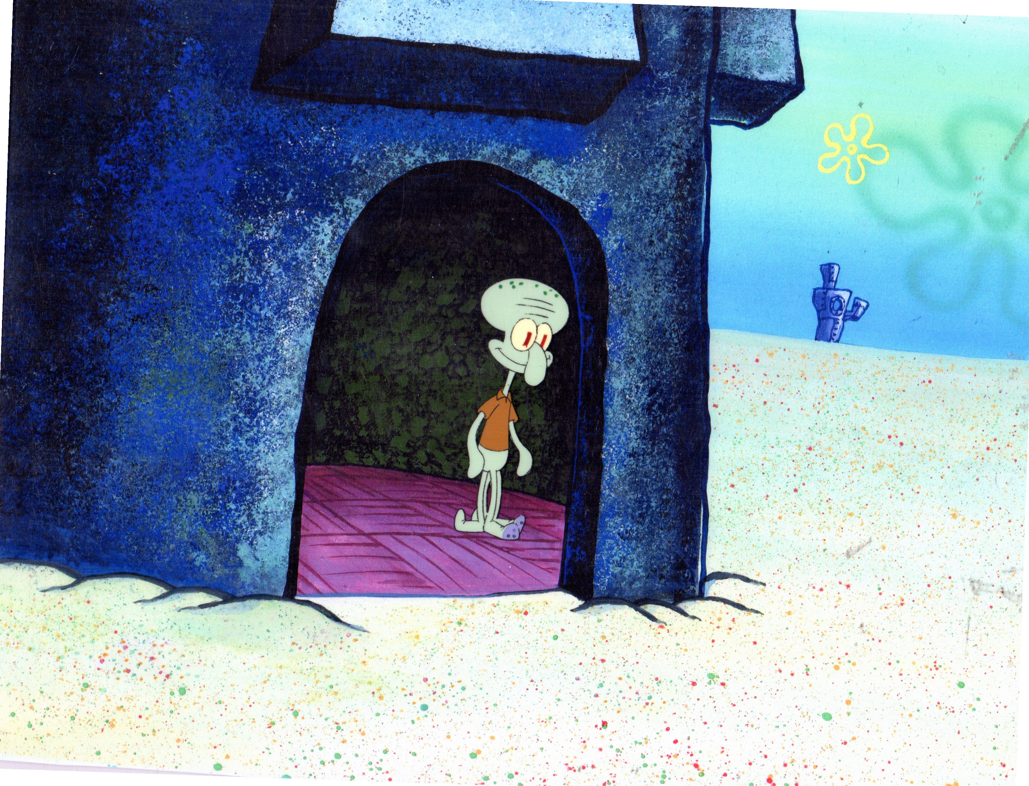 Squidward production cel from the 1st season