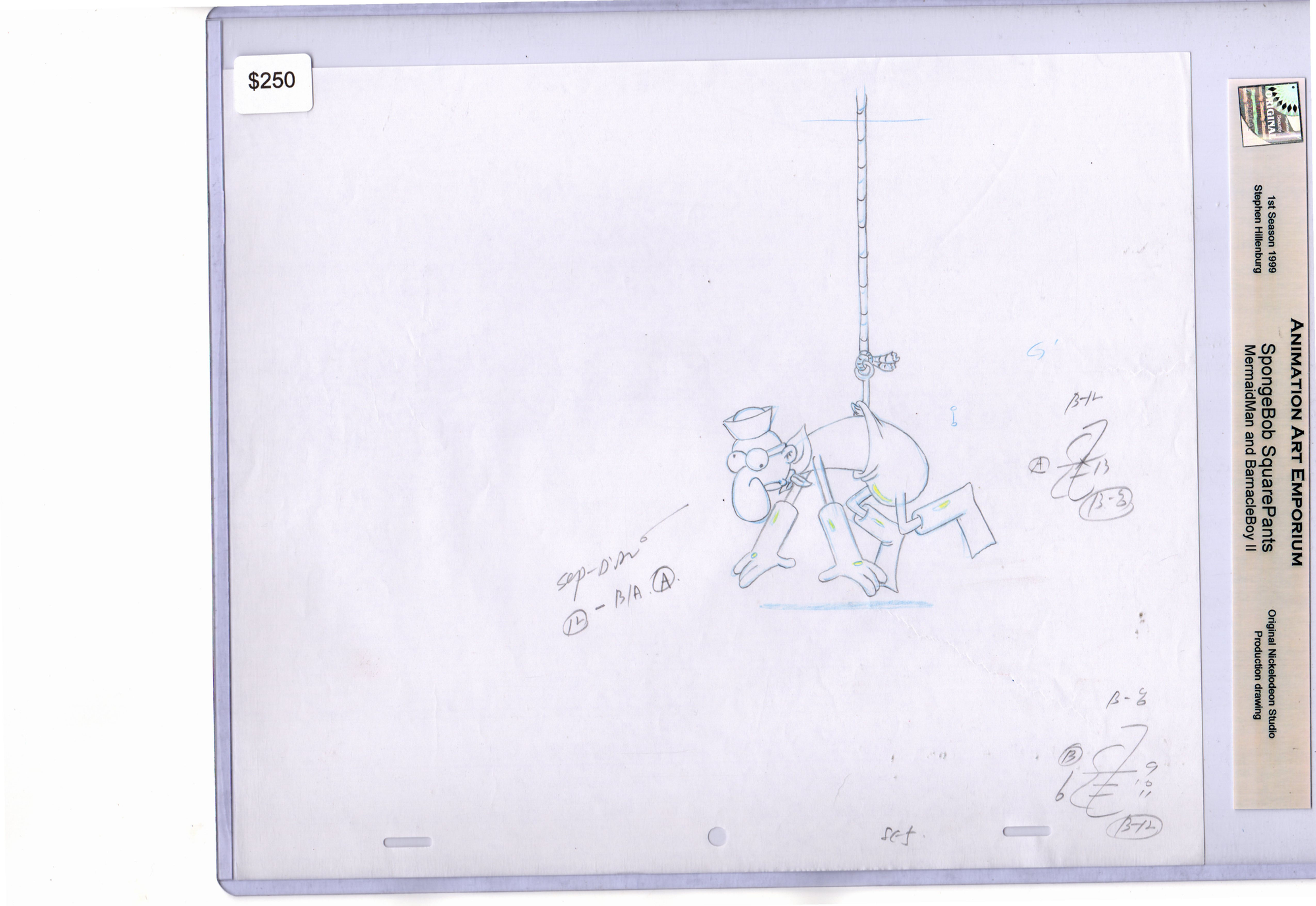 Barnacle Boy Production Drawing