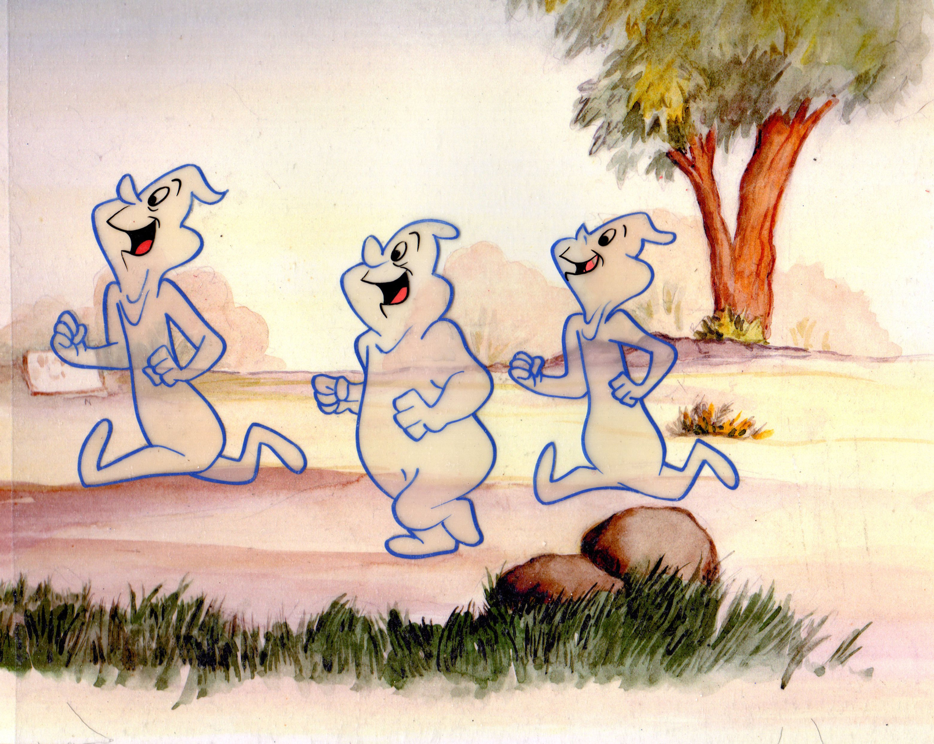 1960s Casper Show production cels of the GHOSTLY TRIO