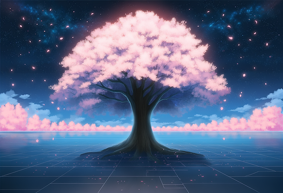 no man,very fine 8KCG wallpapers,Cherry Blossom Snowstorm,cherry blossoms,Starli s-1715245