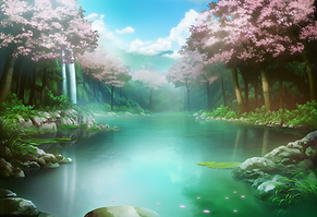 very fine 8KCG wallpapers,blue sky,cherry blossoms,Eternal Spring Forest,Flower s-1715245