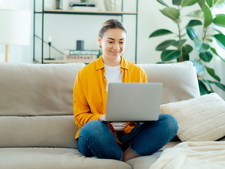 Mompreneur working from home with confidence and balance