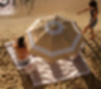 Beach equipment on beach in Palma de Mallorca