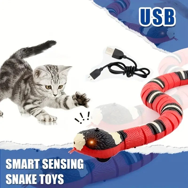 Thumbnail: USB Charging Interactive Snake Toy for Cats - Endless Fun