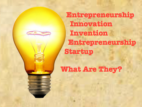 Difference and relation: innovation, invention, entrepreneurship, startup, business, and company