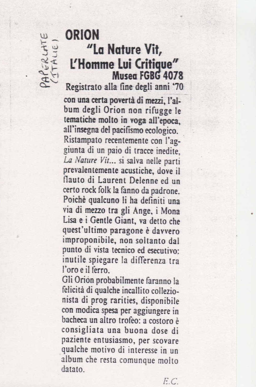 mag paperlate Italie 1994