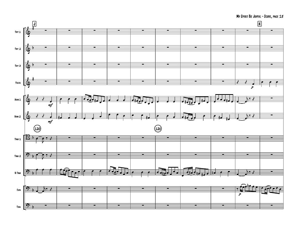 Thumbnail: My Spirit Be Joyful for brass ensemble - score demo with audio