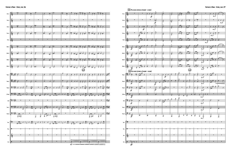 Thumbnail: Respighi Fountains of Rome brass ensemble score demo with audio