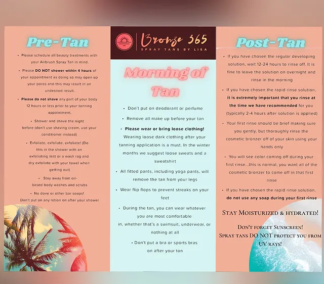 Spray Tan Info Bronze 365