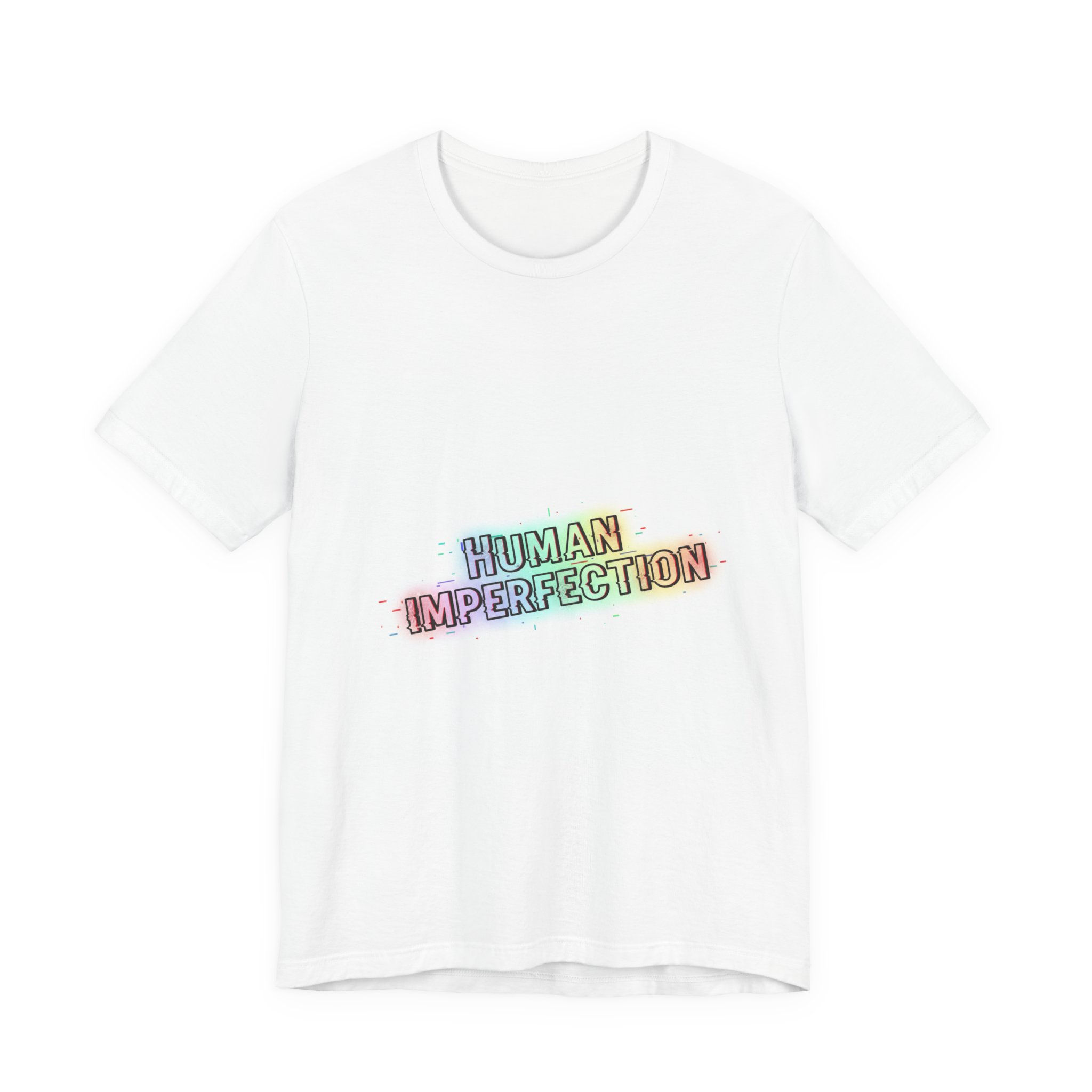 Human Imperfection glitch art shirt | Analog Error retro-tech scanline tee