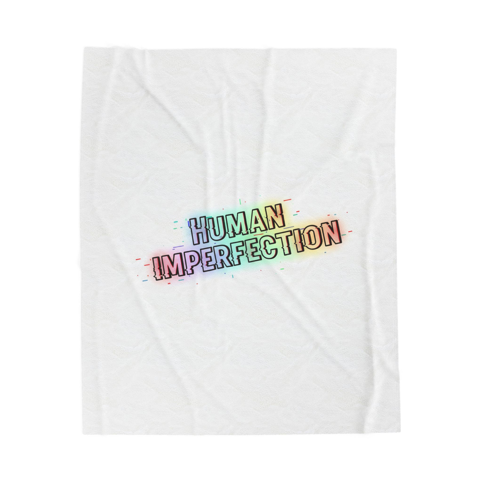 Human Imperfection Velveteen Plush Blanket | Analog Error glitch art, VHS static