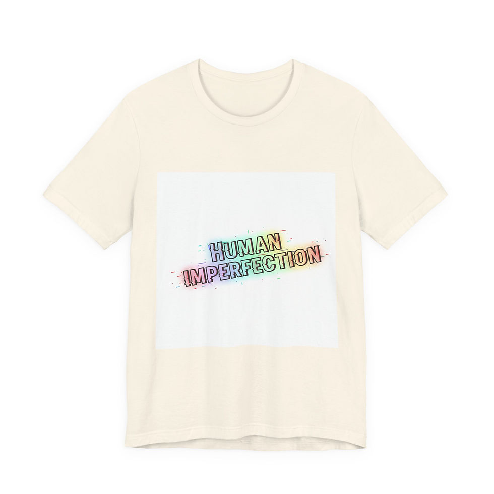 Thumbnail: Human Imperfection glitch art shirt | Analog Error retro-tech scanline tee
