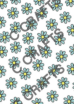 173 Full Flowery w/ Blue background