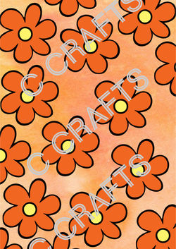 284 Orange flowery