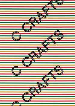 82 Red Green Gold Lined Stripes