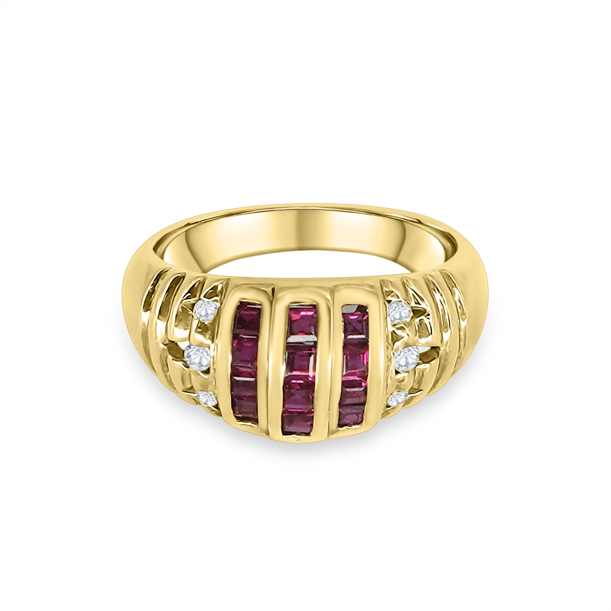 Yellow Gold Ruby and Diamond Ring