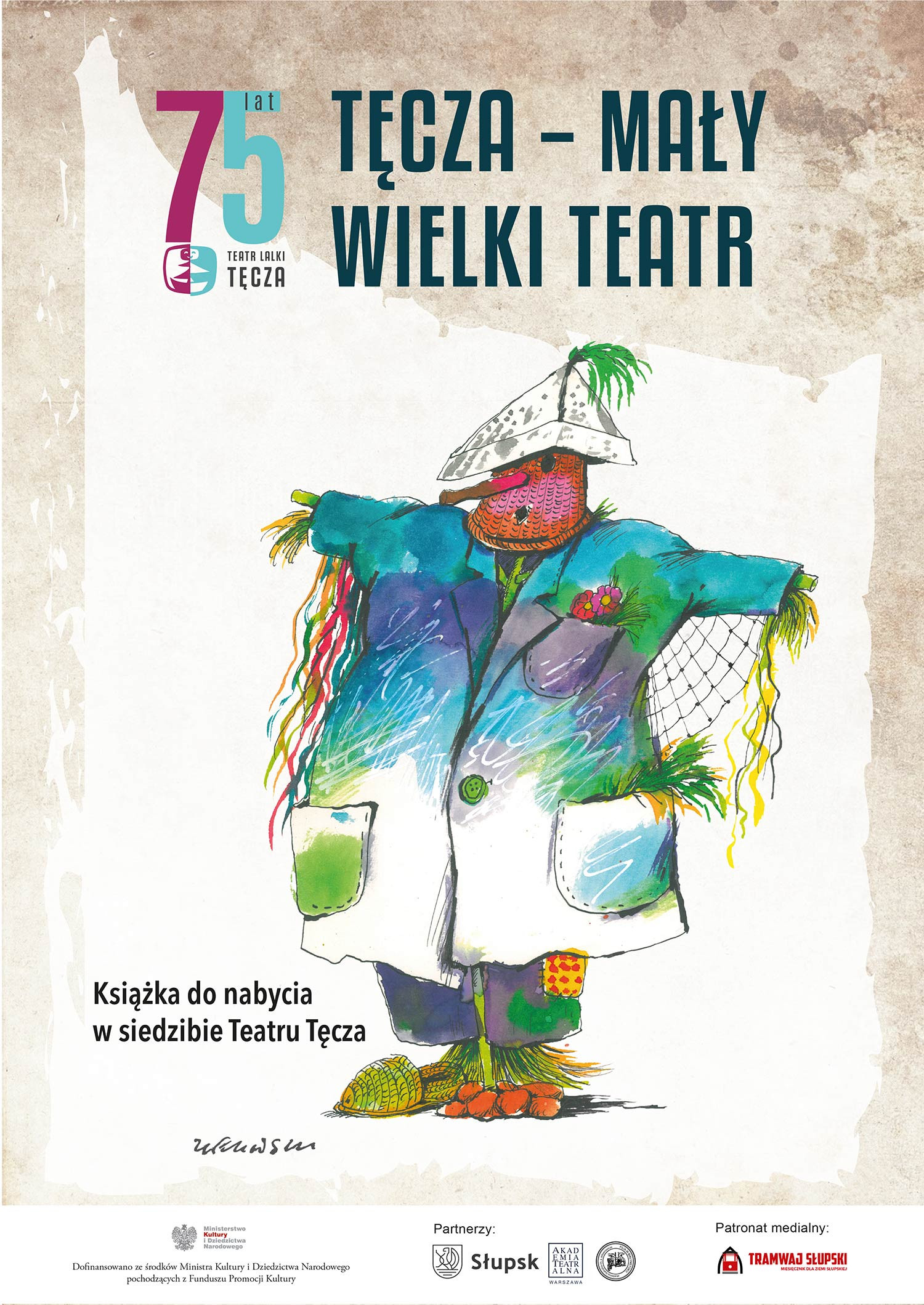 Okładka monografii naukowej wydanej na 75-lecie Teatru Lalki Tęcza