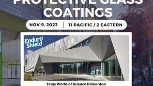 Join us Nov 9 for the Benefits of Protective Glass Coatings at the Commercial Chapter Meeting
