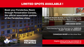 Besoin d'une chambre pour Fensterbau ? Places limitées !