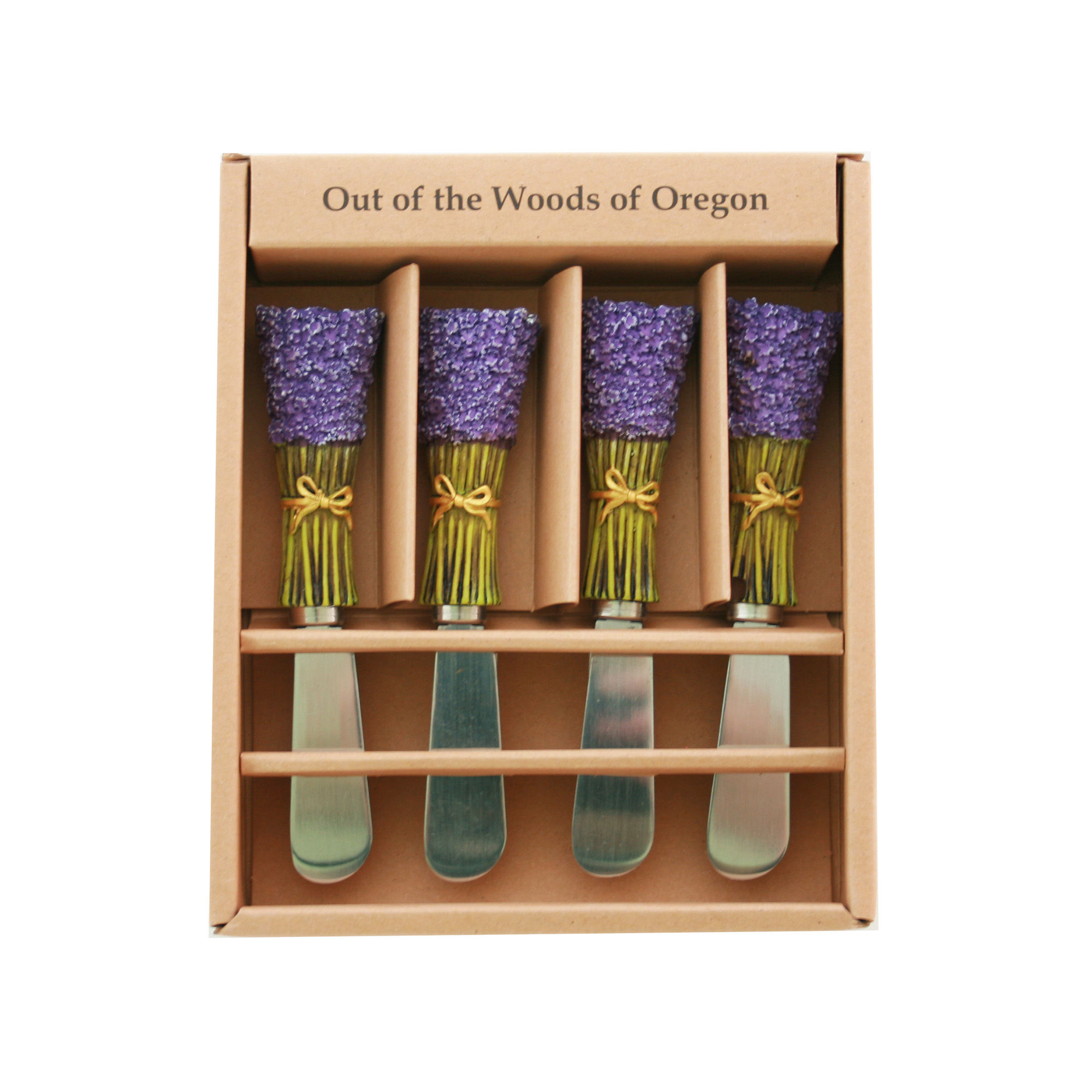 Lavender Set of 4 Spreader Knives