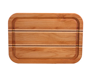 Deluxe Red Alder Trencher with strips of Maple and Walnut. Juice groove on the front and solid on the back.