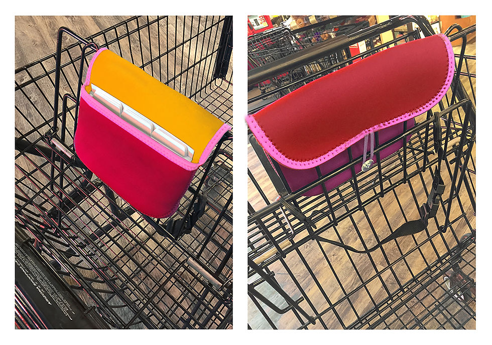 Thumbnail: Coupon Organizer - red, yellow, pink in shopping cart