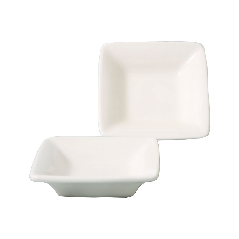 small square bowl in white 3.75" wide