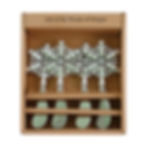 Set of 4 Cheese and Butter Spreader Knives - Metal Snowflake