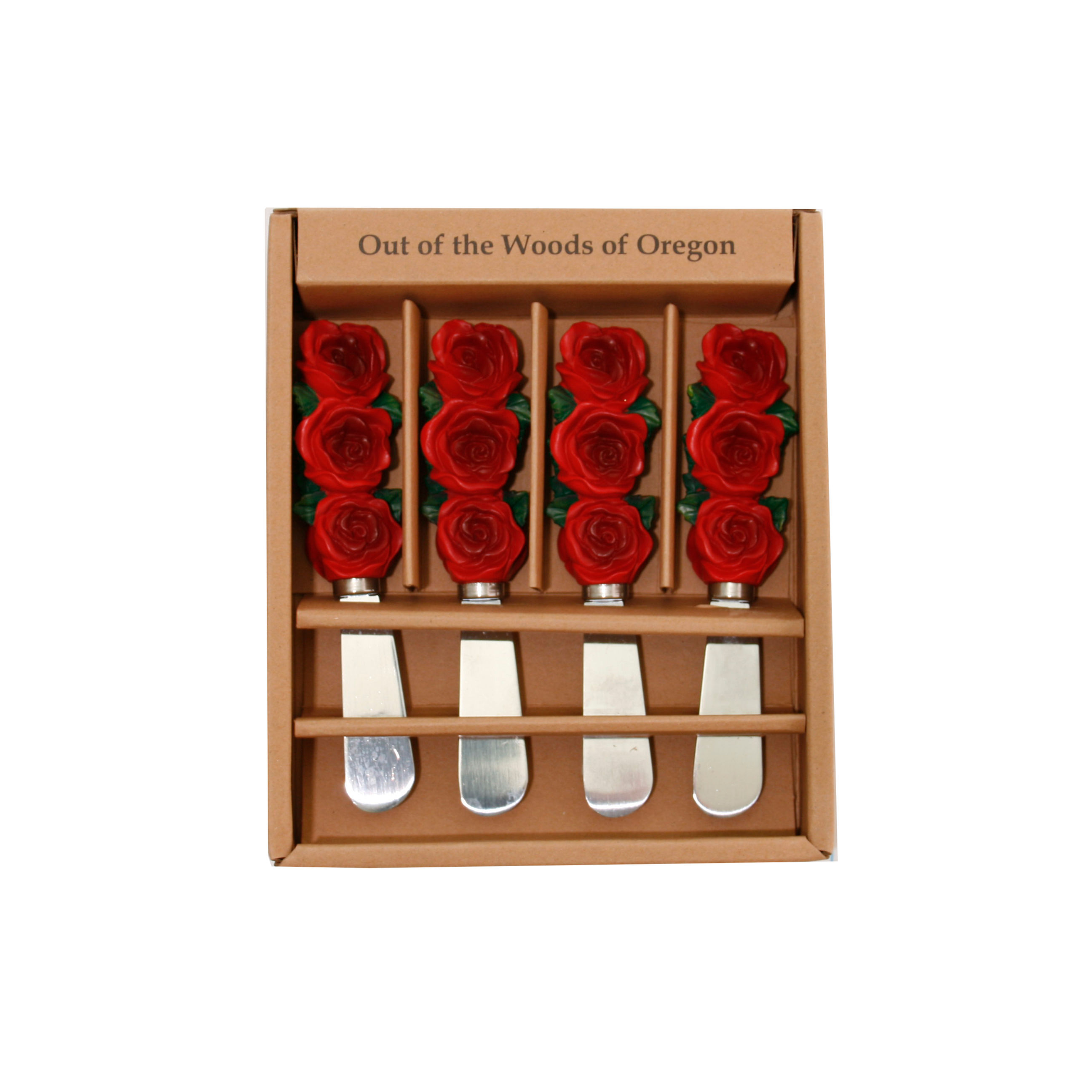 Red Roses Set of 4 Spreaders
