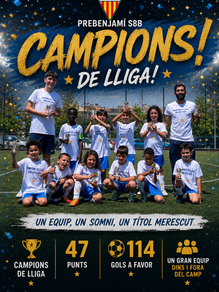 El Prebenjamí S8B es proclama campió de lliga després d'una temporada brillant
