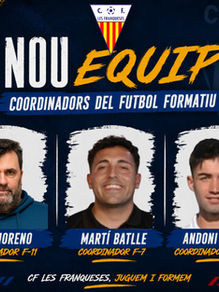 Nou equip de coordinació per al futbol formatiu del CF Les Franqueses