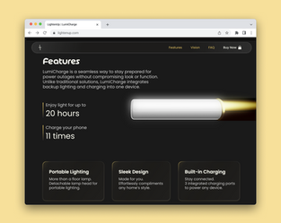LightenUp | Lumicharge browser mockup