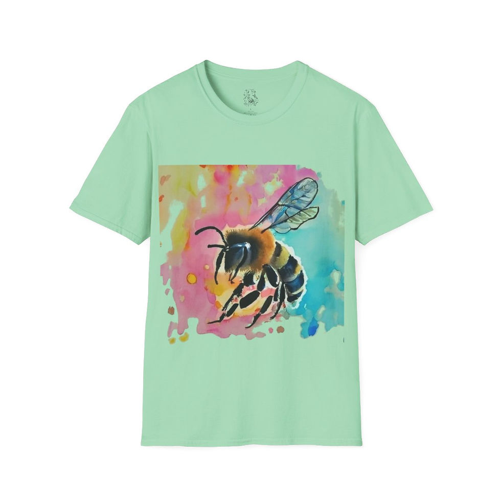 Thumbnail: Rainbow Bee Unisex Softstyle T-Shirt
