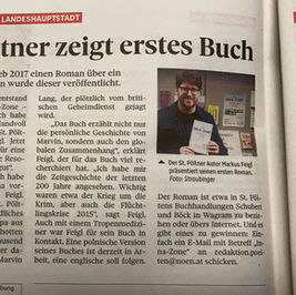 NÖN Artikel über DIE INNA ZONE von Markus Feigl, Zeitungsmacher, Neuveröffentlichung des Buches