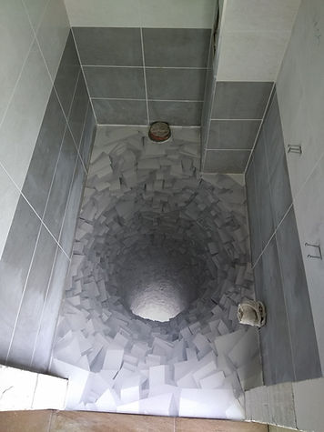 3D fototapeta na podlahu WC
