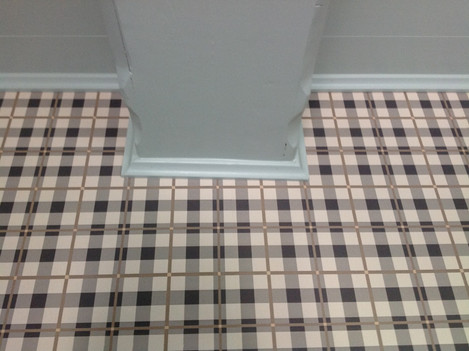 Detail tapetování