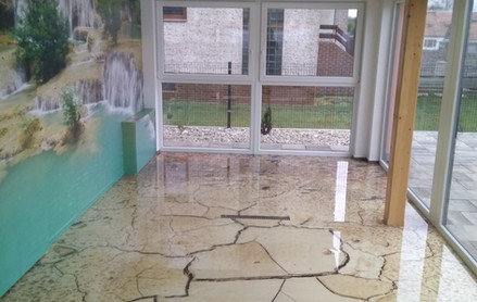 3D podlaha z epoxidové pryskyřice - pohled z druhé strany. 