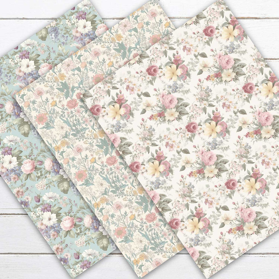 Thumbnail: Vintage Cottage Floral Papers
