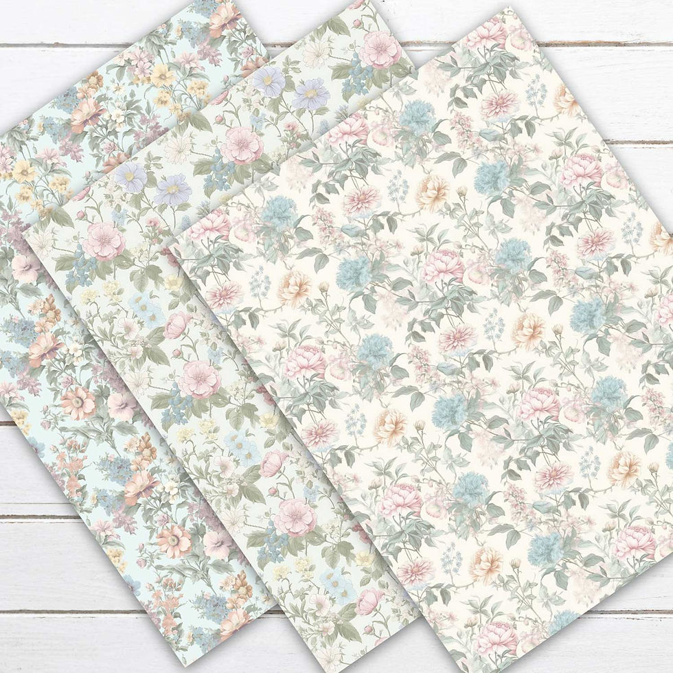 Thumbnail: Vintage Cottage Floral Papers
