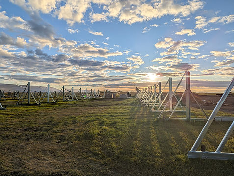 High-volume staging of solar racking systems at Azgard’s new facility in Aldersyde. Showcasing the heavy-duty seasonal tilt racking and fixed-tilt solutions available for immediate commercial and agricultural project deployment.