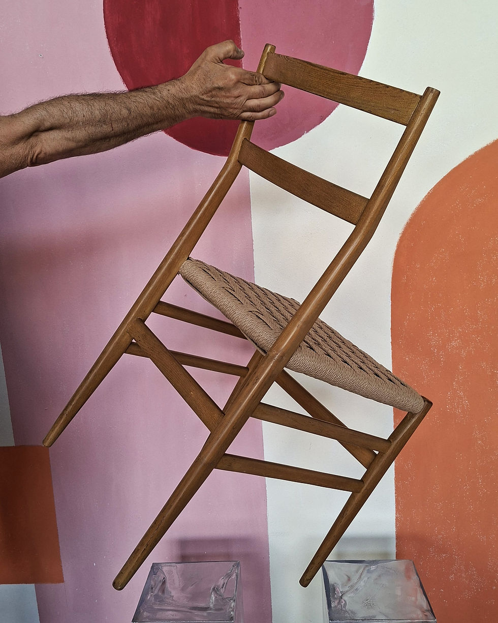 Miniatura: Coppia sedie "LEGGERA" di Gio Ponti, anni '50