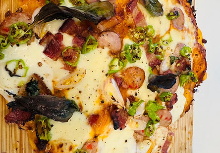 Sausage, bacon Honey Pizza