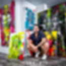 j.vladimir pop up gallery exhibition pop art vivid paint style artist